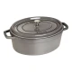 Staub La Cocotte | Cocotte öntöttvas főzőedény 33 cm | grafitszürke | ovális | öntöttvas