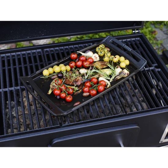 Staub Pans | Plancha 48 cm x 25 cm | öntöttvas | fekete | szögletes