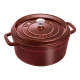 Staub La Cocotte | Cocotte öntöttvas főzőedény 24 cm | gránátvörös | kerek | öntöttvas