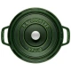 Staub La Cocotte | Cocotte öntöttvas főzőedény 28 cm | bazsalikomzöld | kerek | öntöttvas