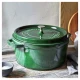 Staub La Cocotte | Cocotte öntöttvas főzőedény 28 cm | bazsalikomzöld | kerek | öntöttvas