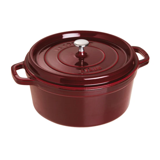 Staub La Cocotte | Cocotte öntöttvas főzőedény 28 cm | gránátvörös | öntöttvas