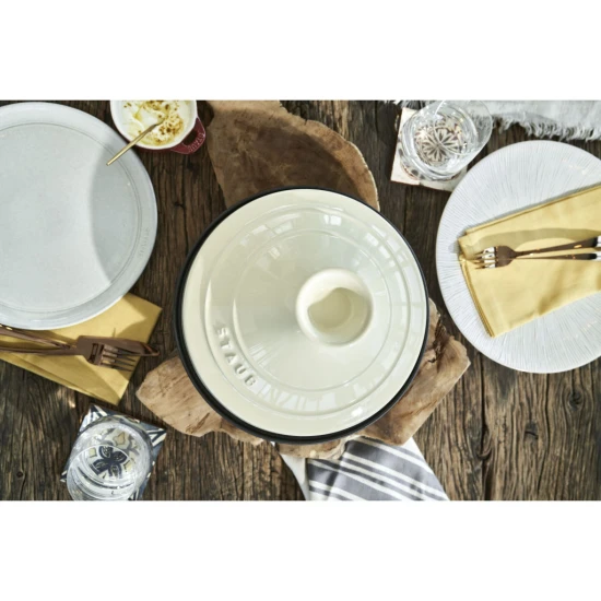Staub Specialties | Tajine 20 cm | kerek | öntöttvas | krémszínű