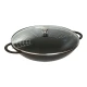 Staub Specialties | Wok üvegfedővel 37 cm | kerek | öntöttvas | fekete