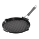 Staub Grillserpenyők | grillserpenyő kiöntőcsőrrel 28 cm | kerek | öntöttvas | fekete