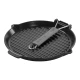 Staub Grillserpenyők | grillserpenyő kiöntőcsőrrel 28 cm | kerek | öntöttvas | fekete