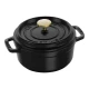 Staub La Cocotte | Cocotte öntöttvas főzőedény 12 cm | fekete | kerek | öntöttvas