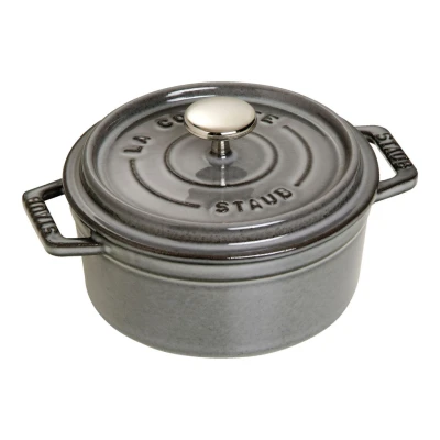 Staub La Cocotte | Cocotte öntöttvas főzőedény 12 cm | grafitszürke | kerek | öntöttvas