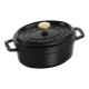 Staub La Cocotte | Cocotte öntöttvas főzőedény 15 cm | fekete | ovális | öntöttvas