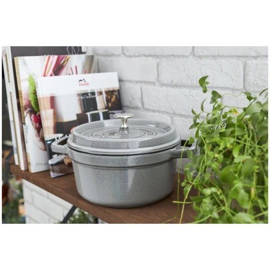 Staub La Cocotte | Cocotte öntöttvas főzőedény 18 cm | grafitszürke | kerek | öntöttvas
