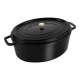 Staub La Cocotte | Cocotte öntöttvas főzőedény 41 cm | fekete | ovális | öntöttvas