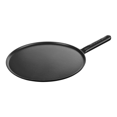 Staub Pans | palacsintasütő 30 cm | kerek | öntöttvas | fekete
