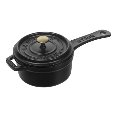 Staub Specialties | mártásos edény 10 cm | kerek | öntöttvas | fekete