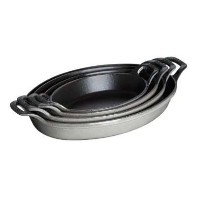 Staub Specialities | sütőtál 24 cm | öntöttvas | grafitszürke
