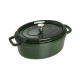 Staub La Cocotte | Cocotte öntöttvas főzőedény 33 cm | bazsalikomzöld | ovális | öntöttvas