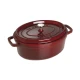 Staub La Cocotte | Cocotte öntöttvas főzőedény 33 cm | gránátvörös | ovális | öntöttvas