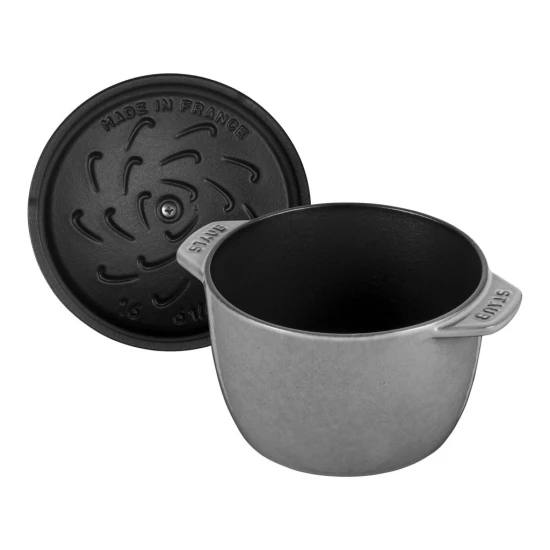 Staub La Cocotte | rizsfőző edény 16 cm | grafitszürke | kerek | öntöttvas