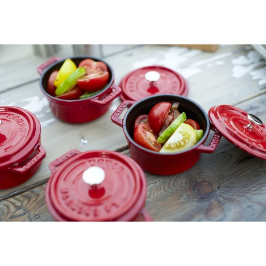 Staub La Cocotte | Mini Cocotte öntöttvas főzőedény 10 cm | cherry | kerek | öntöttvas
