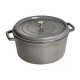 Staub La Cocotte | Cocotte öntöttvas főzőedény 30 cm | grafitszürke | kerek | öntöttvas