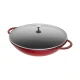 Staub Specialties | Wok üvegfedővel 37 cm | kerek | öntöttvas | cherry