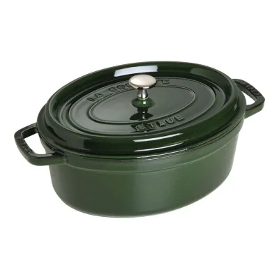 Staub öntöttvas edény | zöld | ovális 29 cm | 4,2l