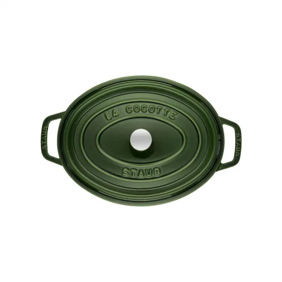 Staub öntöttvas edény | zöld | ovális 29 cm | 4,2l
