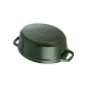 Staub öntöttvas edény | zöld | ovális 29 cm | 4,2l