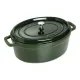 Staub öntöttvas edény | zöld | ovális 31 cm | 5,5l Staub öntöttvas edény | zöld | ovális 31 cm | 5,5l