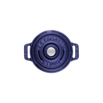 Staub La Cocotte | Mini Cocotte öntöttvas főzőedény 10 cm | sötétkék | kerek | öntöttvas