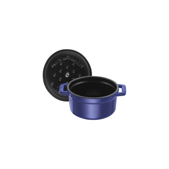 Staub La Cocotte | Mini Cocotte öntöttvas főzőedény 10 cm | sötétkék | kerek | öntöttvas