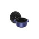Staub La Cocotte | Mini Cocotte öntöttvas főzőedény 10 cm | sötétkék | kerek | öntöttvas