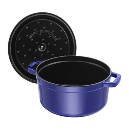 Staub La Cocotte | Cocotte öntöttvas főzőedény 24 cm | sötétkék | kerek | öntöttvas