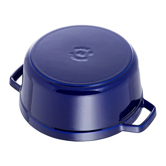 Staub La Cocotte | Cocotte öntöttvas főzőedény 24 cm | sötétkék | kerek | öntöttvas