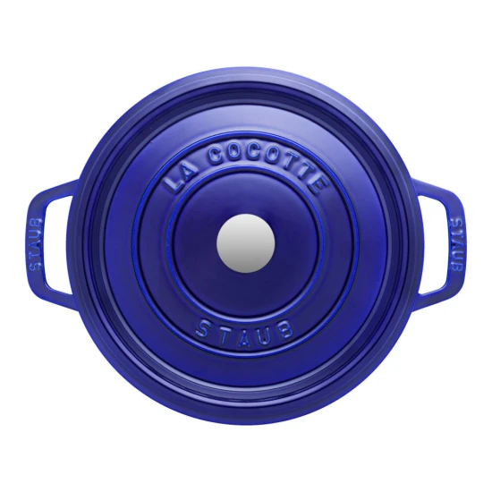 Staub La Cocotte | Cocotte öntöttvas főzőedény 30 cm | sötétkék | kerek | öntöttvas