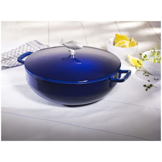 Staub Specialties | edény lassú főzéshez 28 cm | sötétkék | kerek | öntöttvas