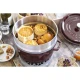 Staub La Cocotte | Cocotte öntöttvas főzőedény párolóbetéttel 26 cm | gránátvörös | kerek | öntöttvas