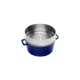 Staub La Cocotte | Cocotte öntöttvas főzőedény párolóbetéttel 26 cm | sötétkék | kerek | öntöttvas