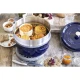 Staub La Cocotte | Cocotte öntöttvas főzőedény párolóbetéttel 26 cm | sötétkék | kerek | öntöttvas