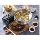 Staub La Cocotte | Cocotte öntöttvas főzőedény párolóbetéttel 26 cm | fekete | kerek | öntöttvas
