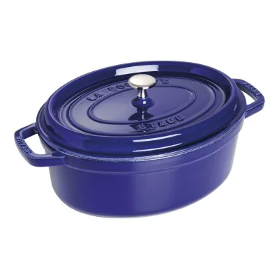 Staub öntöttvas edény | sötétkék | ovális 29 cm | 4,2l