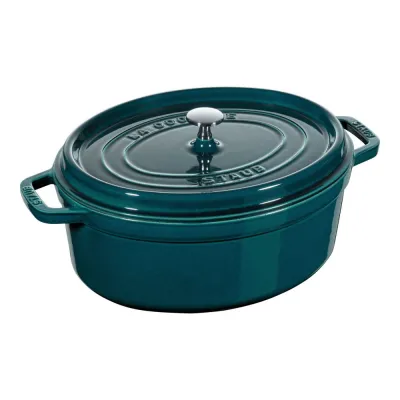 Staub öntöttvas edény | türkiz | ovális 31 cm | 5,5l