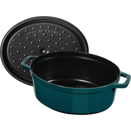 Staub öntöttvas edény | türkiz | ovális 31 cm | 5,5l Staub öntöttvas edény | türkiz | ovális 31 cm | 5,5l
