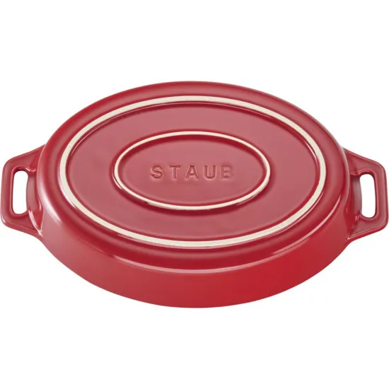Staub kerámia sütőtál 30x21 cm ovális meggypiros Staub kerámia sütőtál 30x21 cm ovális meggypiros