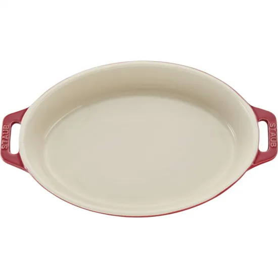 Staub kerámia sütőtál 30x21 cm ovális meggypiros Staub kerámia sütőtál 30x21 cm ovális meggypiros