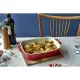 Staub kerámia sütőtál 27x20 cm szögletes meggypiros