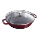 Staub Specialties | Wok üvegfedővel 30 cm | kerek | öntöttvas | gránátvörös