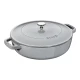 Staub Braisers | mély serpenyő fedővel 28 cm | kerek | öntöttvas | grafitszürke