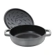 Staub Braisers | mély serpenyő fedővel 28 cm | kerek | öntöttvas | grafitszürke