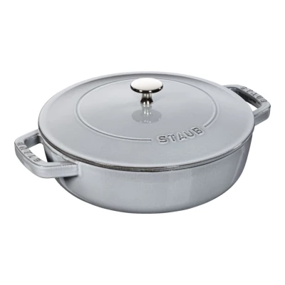 Staub Braisers | multifunkciós mély serpenyő kerek 24 cm  szürke 24 cm | kerek | öntöttvas | grafitszürke