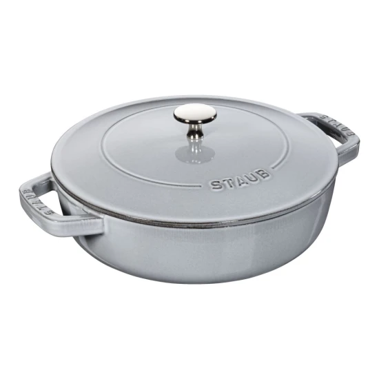 Staub Braisers | multifunkciós mély serpenyő kerek 24 cm  szürke 24 cm | kerek | öntöttvas | grafitszürke